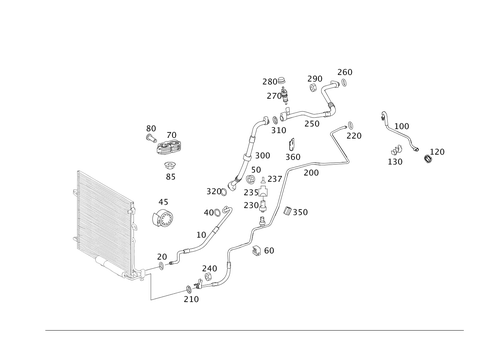 Refrigerant Line Arrangement for 2007 Mercedes-Benz R500 #0