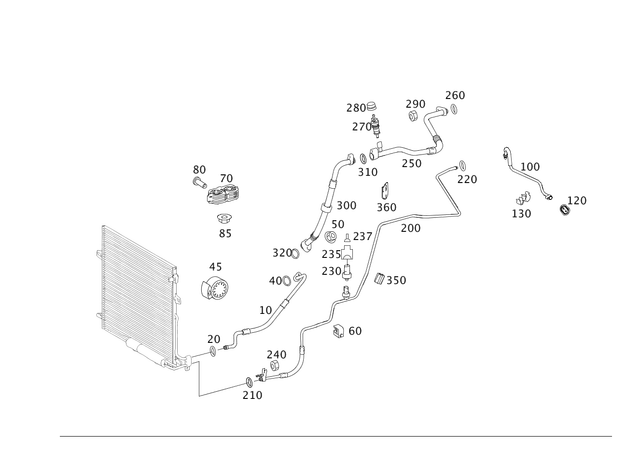 2518301115 - Heating and Ventilation: Piping for Mercedes-Benz: R320, R350 Image image