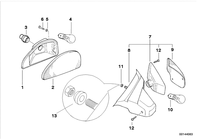 63232306207 - : Rear Left Turn Indicator for BMW-Motorrad Image