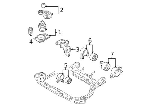 Engine & Trans Mounting for 2011 Hyundai Accent #0