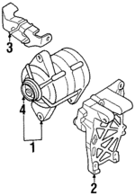 11910F4302 - Electrical: Alternator Mount Bracket for Nissan: 200SX, Sentra Image