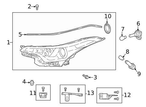 Headlamp Components for 2019 Toyota C-HR #0