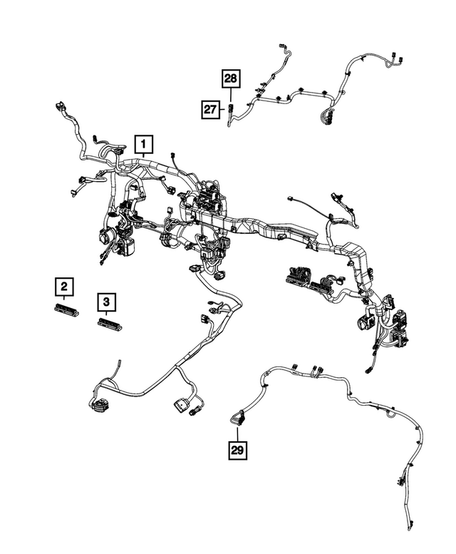 68752912AA - Electrical: Instrument Panel Wiring for Jeep: Gladiator Image