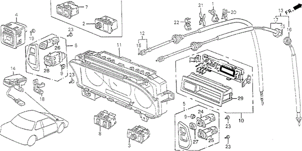 Speedometer - Switch for 1991 Honda Prelude #0