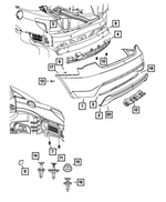 68081866AC - Frame, Bumper and Fascia: Rear Lower Fascia for Mopar Image