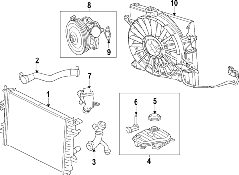 Radiator & Components for 2013 Jaguar XF #2