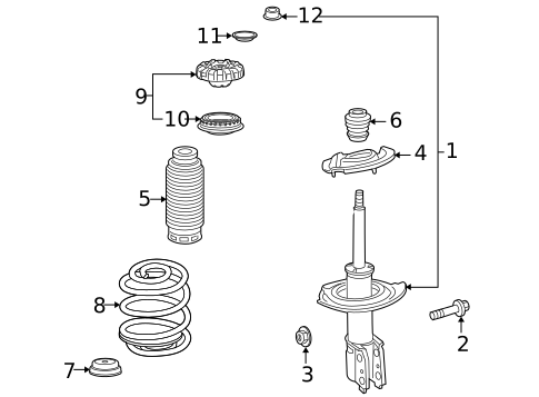 Struts & Components for 2012 Cadillac SRX #0