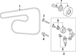 31170RPYG01 - : Serpentine Tensioner for Acura Image