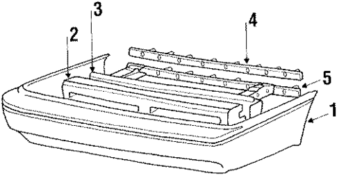 Bumper Assembly - Rear for 1988 Mitsubishi Precis #0
