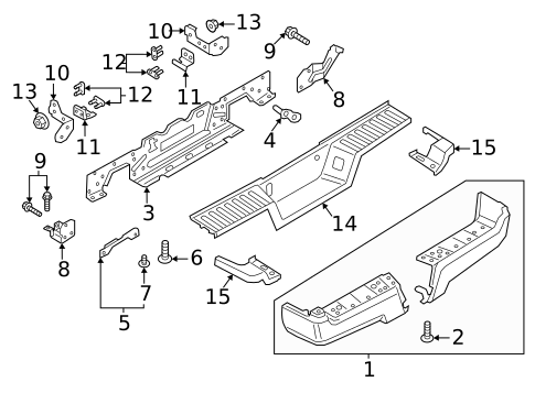 Bumper & Components - Rear for 2021 Ford F-250 Super Duty #0