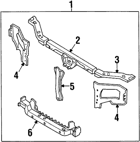 Radiator Support for 1999 Mercury Villager #0