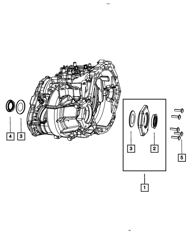 R5078687AA - 62TE; 6-Speed; Automatic Transaxle: Transmission Extension Assy, Remanufactured for Mopar Image