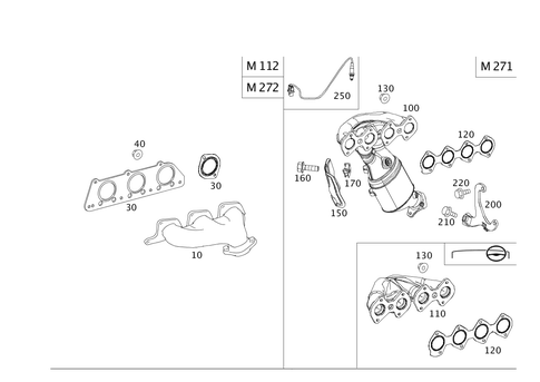 Exhaust Manifold for 2002 Mercedes-Benz C 320 #0
