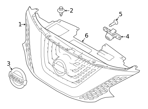 Grille & Components for 2022 Nissan Murano #0