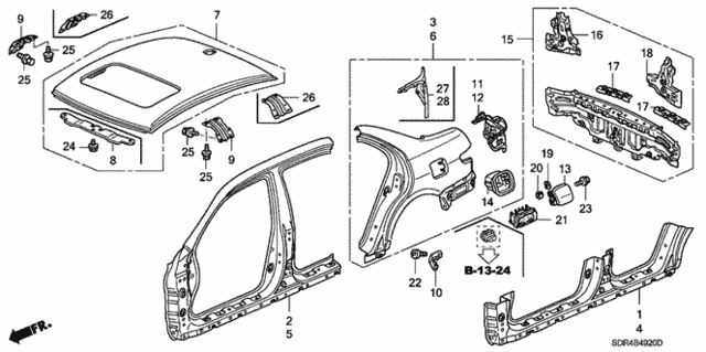 Outer Panel - Rear Panel for 2007 Honda Accord #0