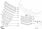 51117043458 - : Bumper Guard, Primed, Front Right for BMW Image