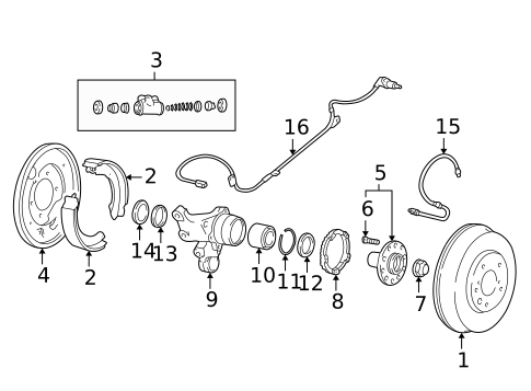 Rear Brakes for 2003 Subaru Impreza #1