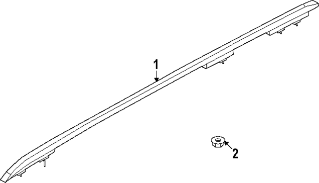 87280R6000 - : Roof Rail for Hyundai Image