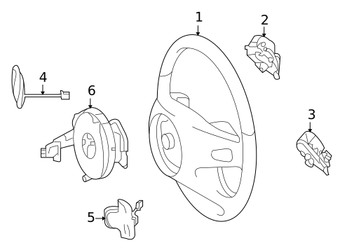 Steering Wheel & Trim for 2011 Mercedes-Benz GLK 350 #0