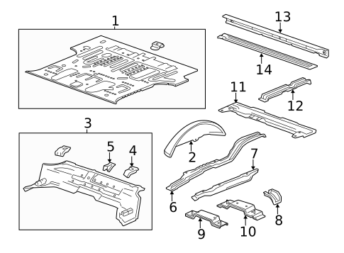 Rear Floor & Rails for 2019 GMC Yukon XL #0
