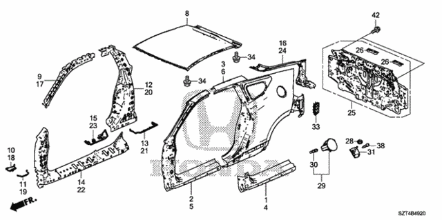 Outer Panel - Rear Panel for 2012 Honda CR-Z #0