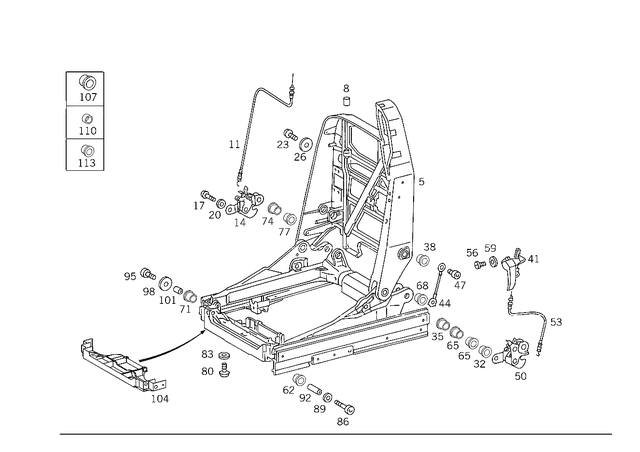 1299100471 - : Lever for Mercedes-Benz: 300SL, 500SL, 600SL, SL320 Image