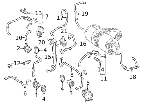 Hoses & Lines for 2016 Mercedes-Benz B 250e #0