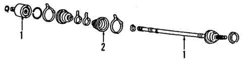 Axle Shafts & Joints for 1987 Mitsubishi Cordia #0