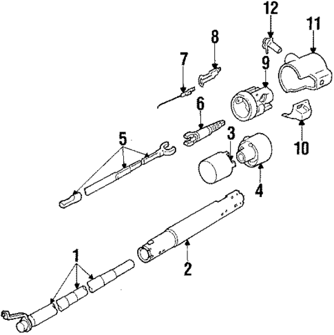 Steering Column Assembly for 1987 Pontiac Grand Prix #2