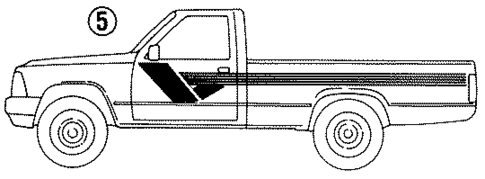 Stripe Tape for 1990 Toyota Pickup #3
