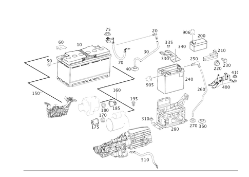 Battery, Starter and Alternator Line for 2018 Mercedes-Benz GLS450 #0