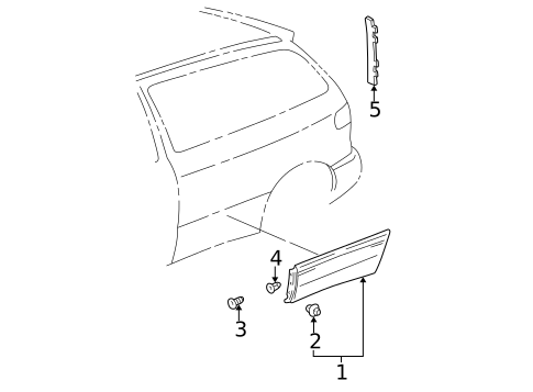 Exterior Trim - Side Panel for 1998 Toyota Sienna #0