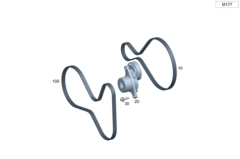 V-Belt, Belt Tensioner, Guide Pulley for 2018 Mercedes-Benz GLC63 AMG #0