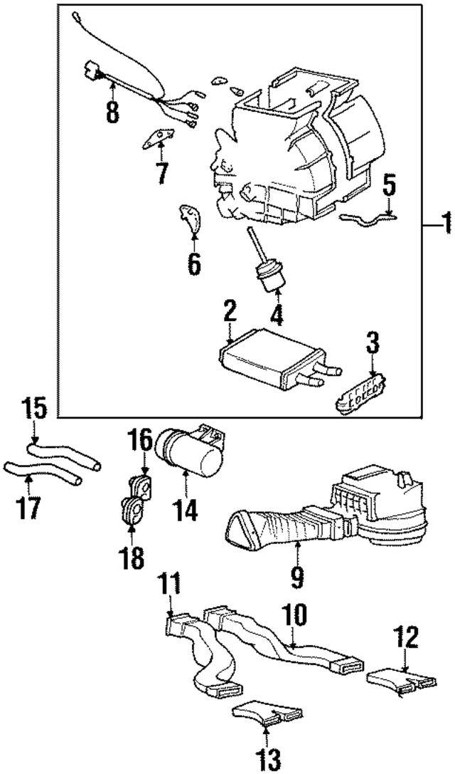 9736029000 - Body: Instrument Panel Air Duct for Hyundai Image