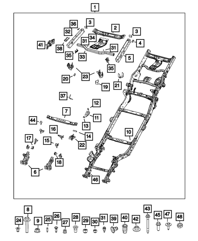68351110AH - : Chassis Frame Assembly for Mopar Image