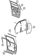 55277026AD - Doors, Door Mirrors and Related Parts: Door Seal, Right for Dodge: Ram 1500, Ram 2500, Ram 3500 Image