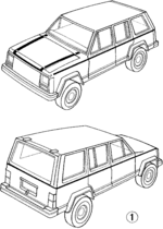 55006220 - Body: Stripe Tape for Jeep: Cherokee, Wagoneer Image