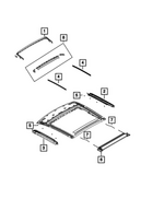 68630187AA - Body Sheet Metal Except Doors: Sunroof Wind Deflector for Mopar Image