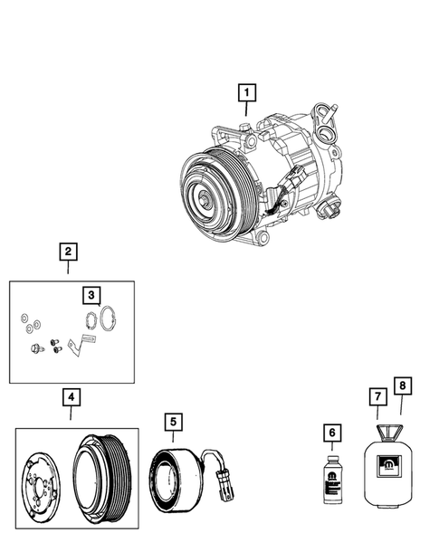 Air Conditioner Compressor and Mounting for 2017 Jeep Cherokee #0
