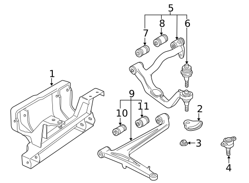 Suspension Components for 1997 Volkswagen EuroVan #0
