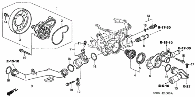 Water Pump for 2005 Honda Civic #0