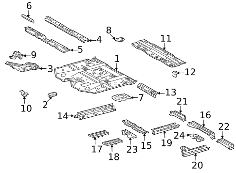 Floor & Rails for 2012 Lexus RX350 #0