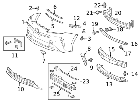 Bumper & Components - Front for 2022 Toyota Prius AWD-e #0