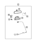 68104884AE - Mopar Accessories - Component Parts: Inside Rear View Mirror for Mopar Image
