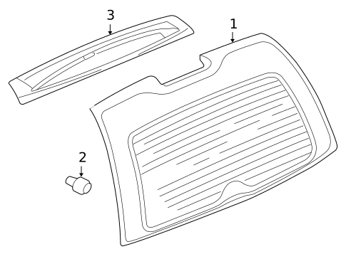 Glass - Lift Gate for 2006 Cadillac Escalade ESV #0