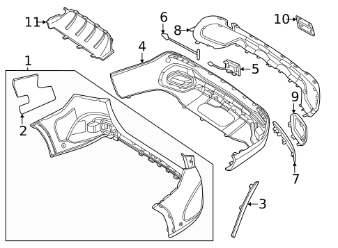 Bumper & Components - Rear for 2025 Mercedes-Benz GLC300