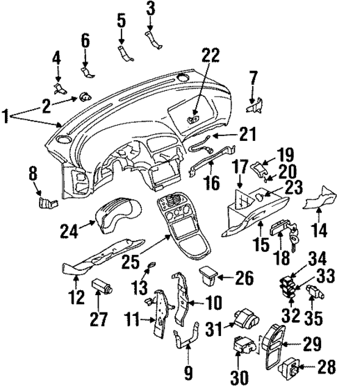 Instrument Panel for 1996 Mitsubishi Eclipse #0
