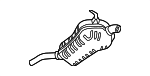 4B0253609EL - Exhaust: Muffler W/Tailpipe for Audi Image