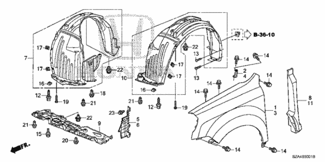 Front Fenders ('12-) for 2012 Honda Pilot #0