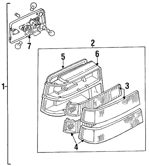 Combination Lamps for 1986 Mazda 626 #0